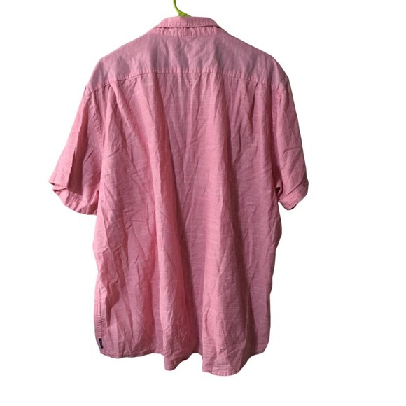 IZOD SALTWATER RELAXED CLASSICS LIGHT RED SHORT SLEEVE BUTTON UP SHIRT MENS XXL - Picture 2 of 4